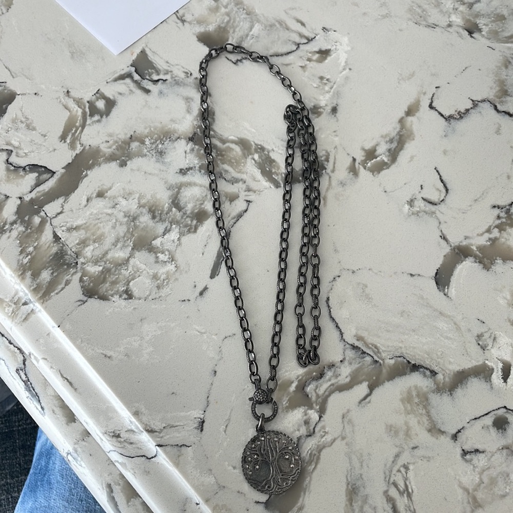 Silver Chain With Tree Of Life Pendant - image 2